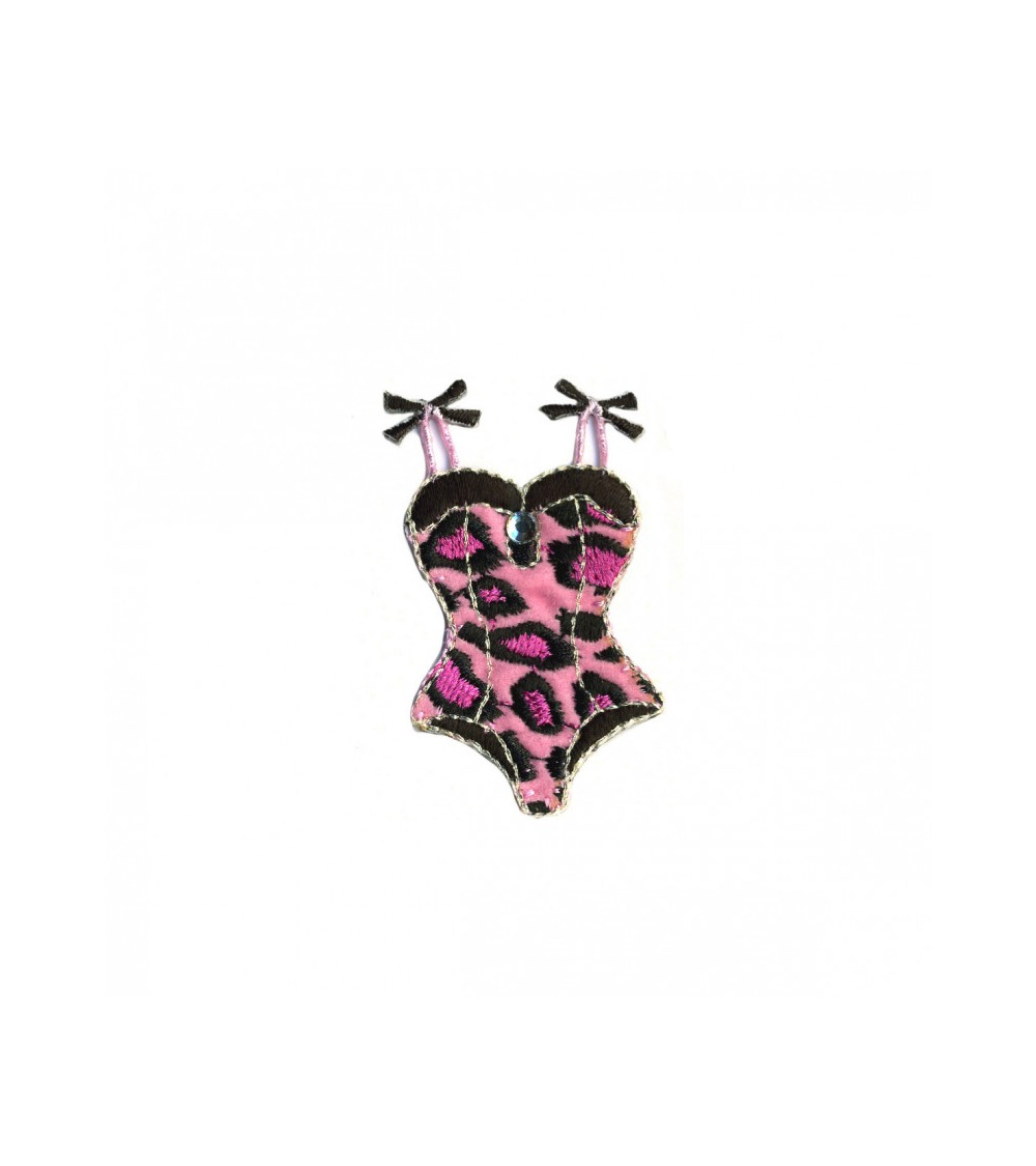 Pink Panther Corset Iron-on Badge 3cmx2cm