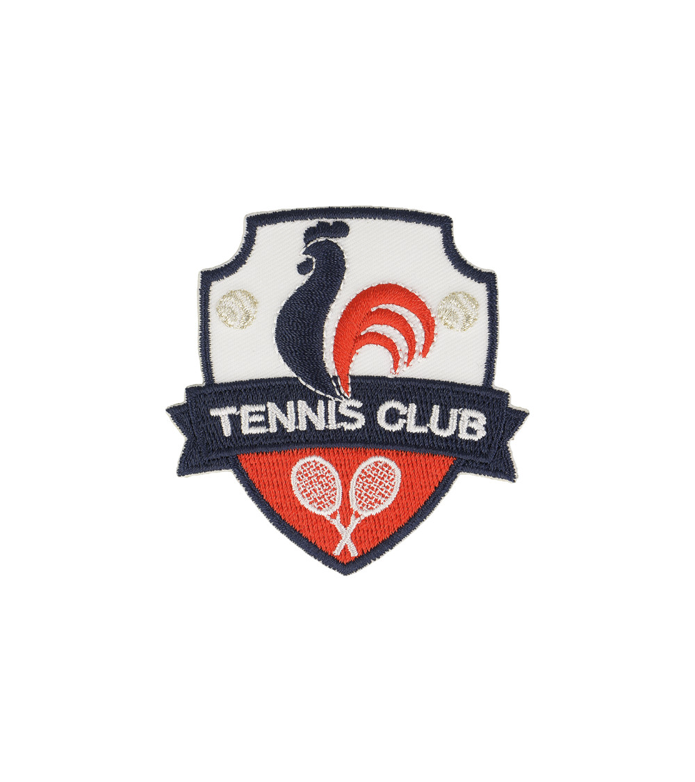 Tennis club coat of arms iron-on patch 5x6cm