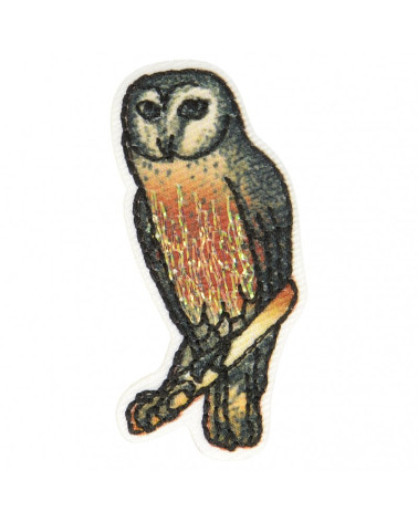 Set of 3 owl iron-on patches 3 cm x 2 cm