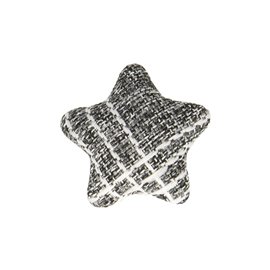 Bouton étoile tissus 24mm noir