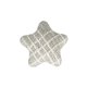 Bouton étoile tissus 24mm gris