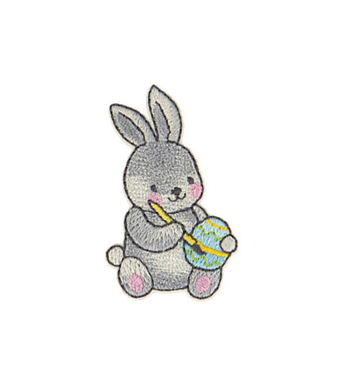 Iron-on patch cute animals rabbit painter 2.9cm x 4.7cm