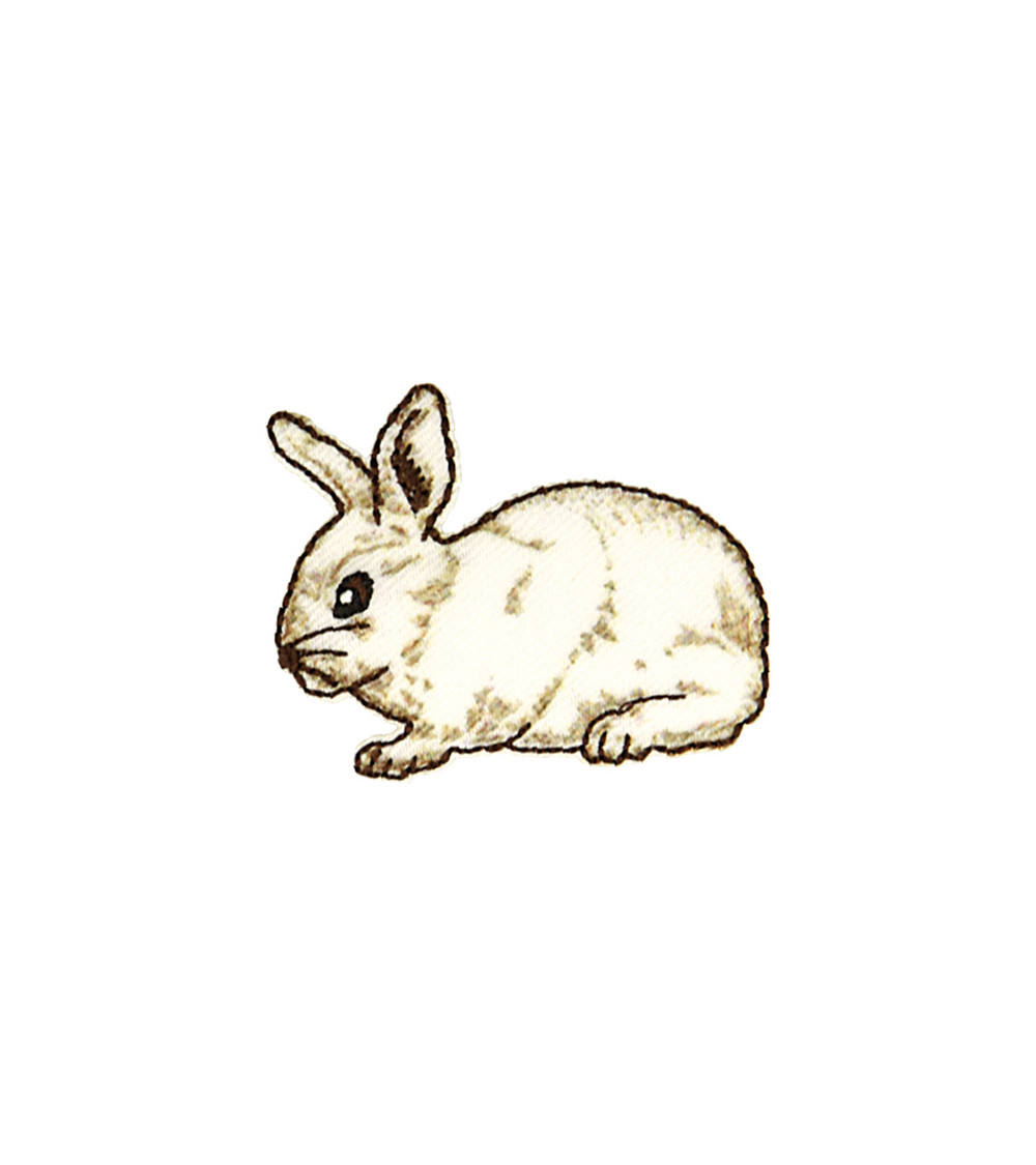 Rabbit iron-on patch 3.8cm x 3.2cm