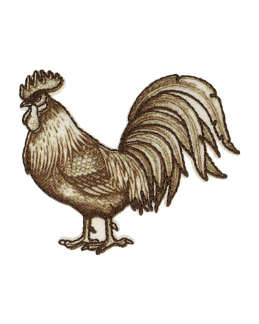 Rooster iron-on patch 5.9cm x 5cm