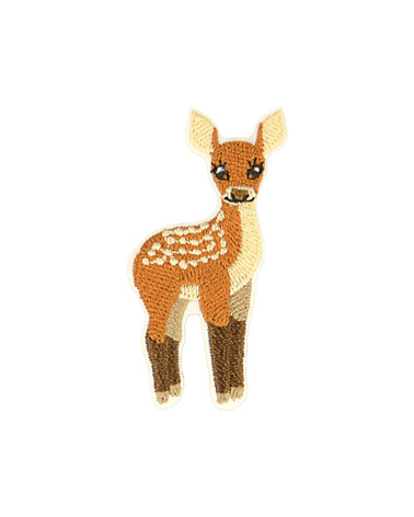 Standing doe iron-on patch 2.8cm x 5cm