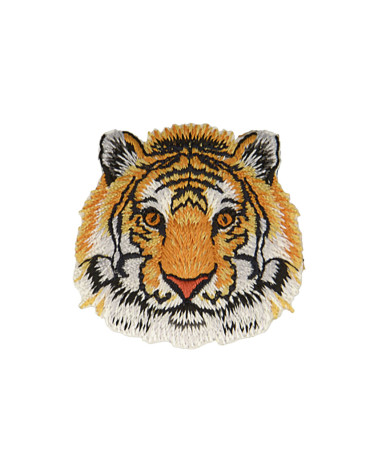 Tiger head iron-on patch 4.2cm x 4cm