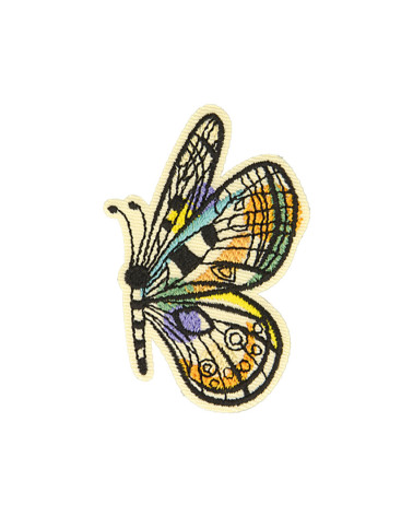Toppa termoadesiva farfalla color natura 4,5 cm x 5 cm