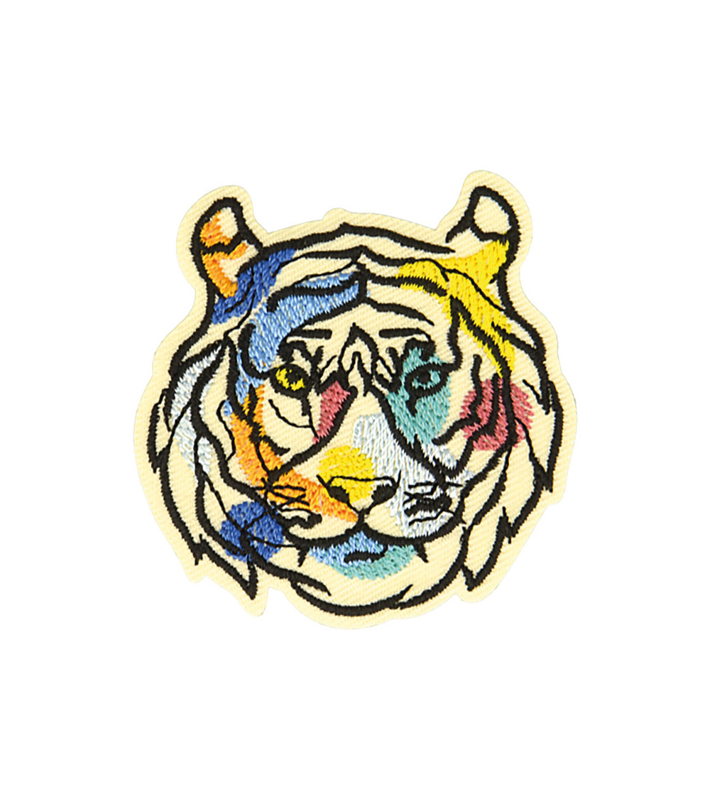 Toppa termoadesiva color natura tigre 5 cm x 5,1 cm
