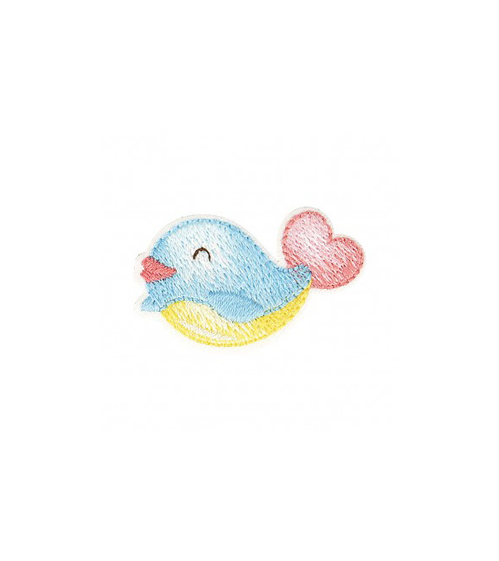 Whale iron-on badge 4x3cm