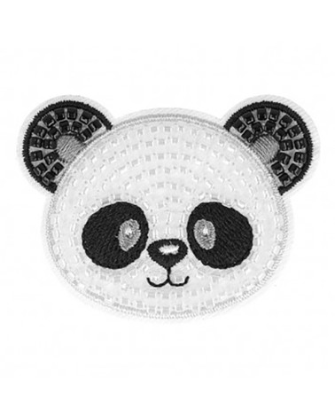 Panda iron-on patch in pearls 5.5x3.5cm