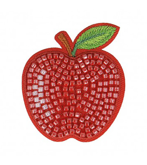 Iron-on apple pearl patch 4.5x4.5cm