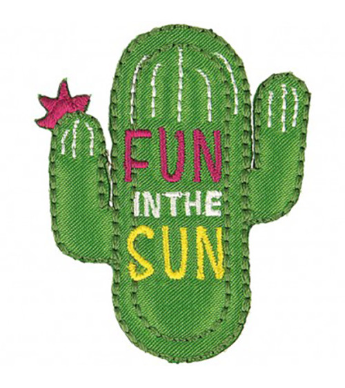Cactus iron-on patch 5.5x5cm