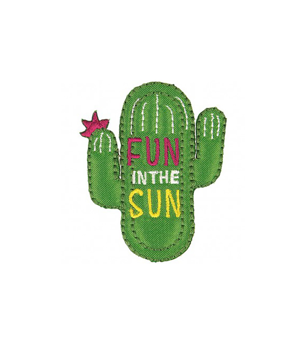 Cactus iron-on patch 5.5x5cm