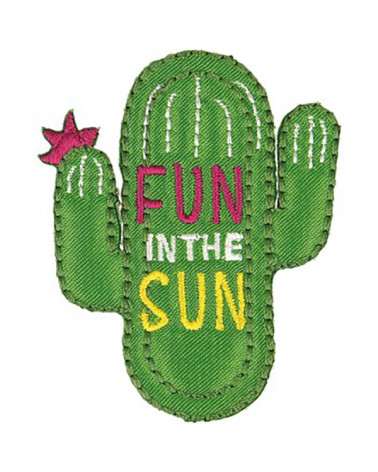 Cactus iron-on patch 5.5x5cm