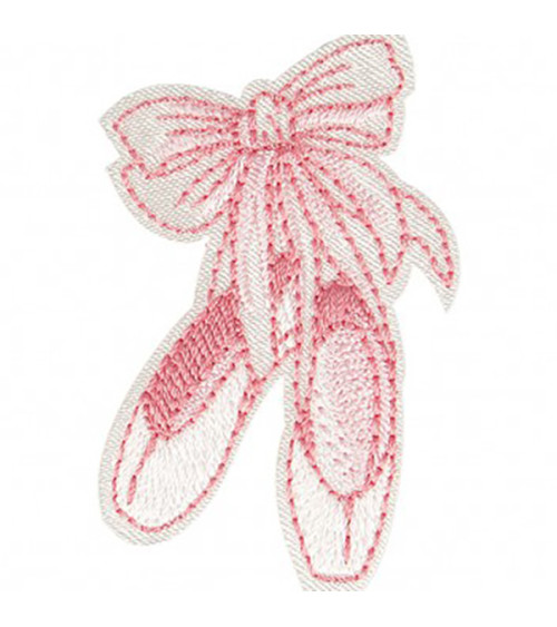 Ballerina iron-on patch 4x5cm