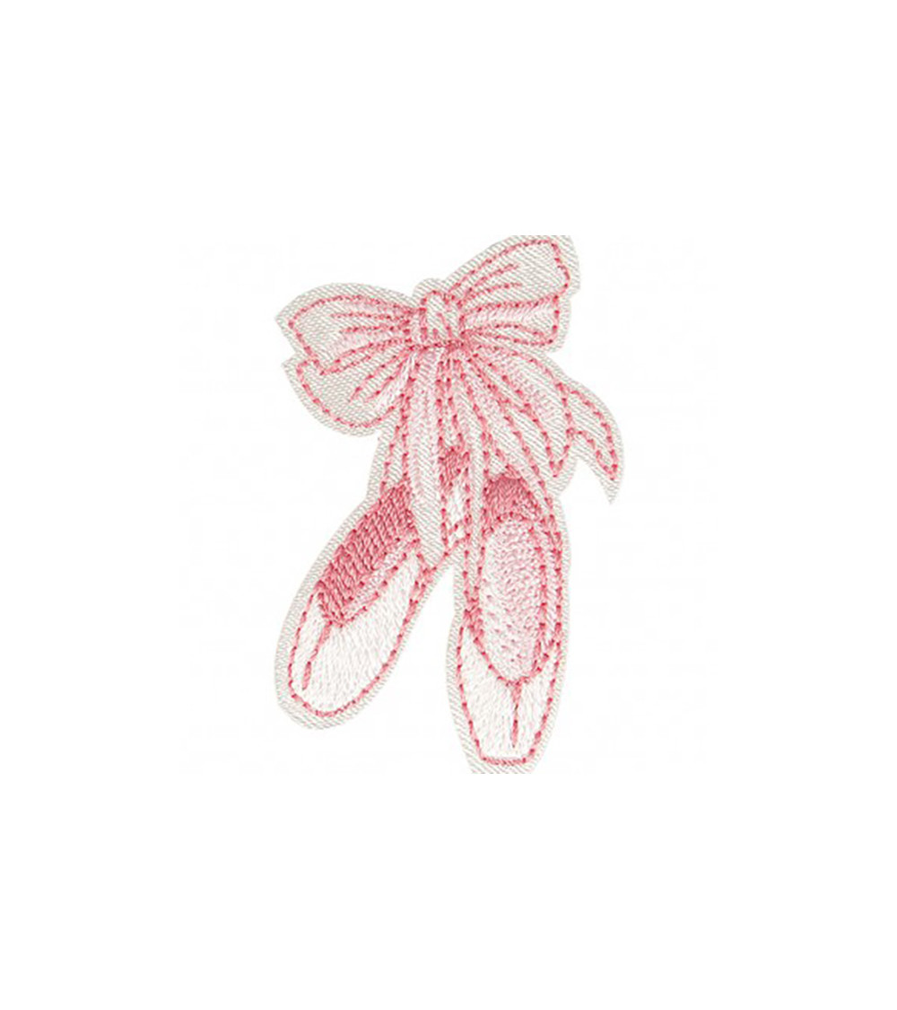 Ballerina iron-on badge 4x5cm