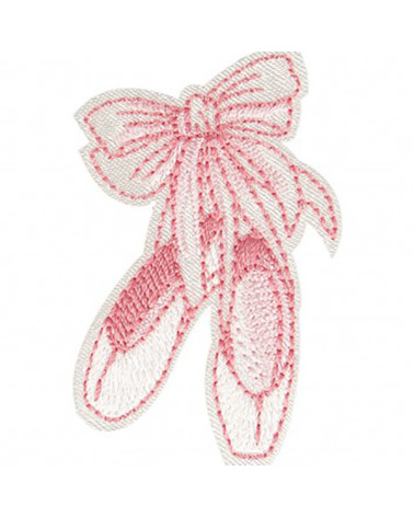 Ballerina iron-on badge 4x5cm