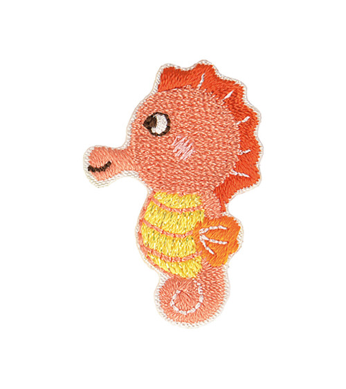 Ecusson thermocollant sous l'ocean hyppocampe 2x4cm