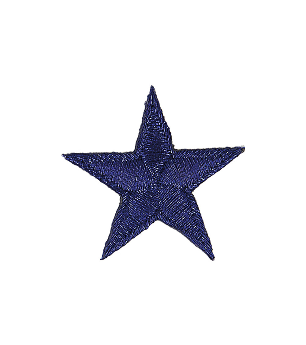 Toppe termoadesive stella blu royal lucida 3x3 cm
