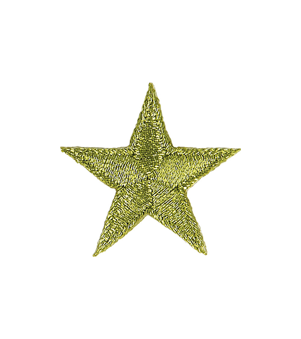 Glänzender Anis-Stern-Aufnäher zum Aufbügeln, 3 x 3 cm