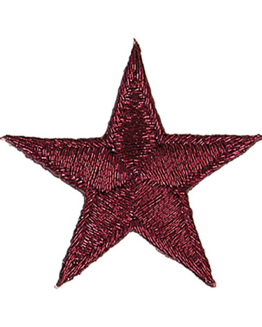 Ecusson thermocollant etoile brillant bordeaux 3x3cm