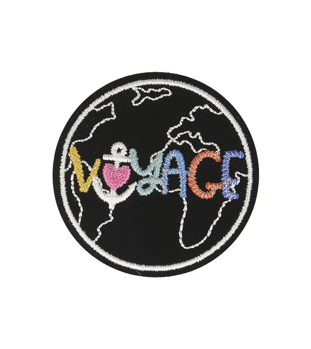 5cm travel iron-on badge