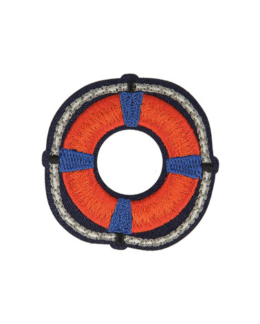 BOUEE toppa termoadesiva blu scuro/rosso 5 cm