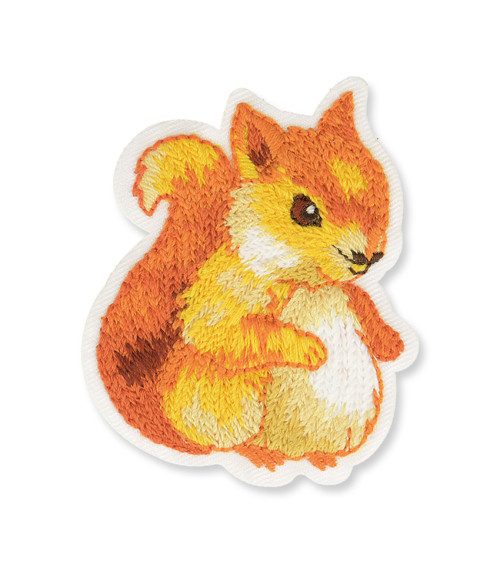 Squirrel iron-on patch 5x6cm
