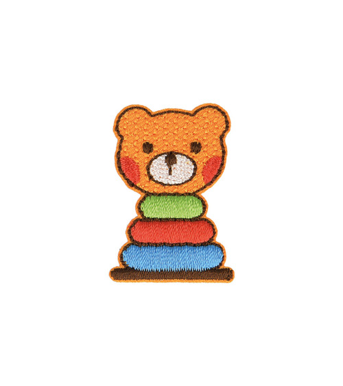 Teddy bear toy iron-on patch 3x4cm