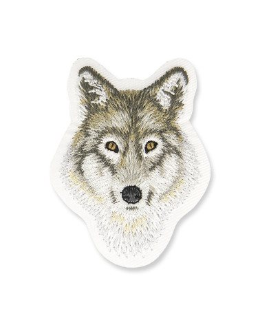 Wolf head iron-on patch 4x5cm
