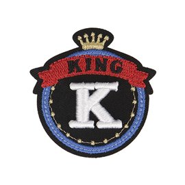 Ecusson thermocollant badge royal K King 5cm