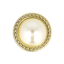 Bouton perle 18mm couleur ivoire