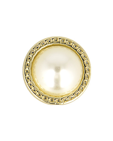 Bouton perle 22mm couleur ivoire