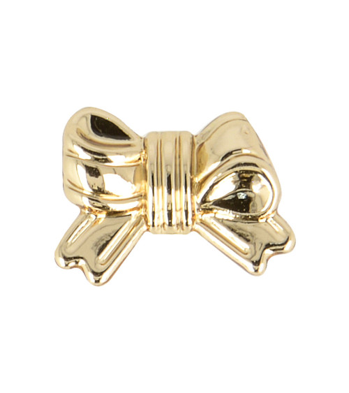 Mini bow button 15mm gold