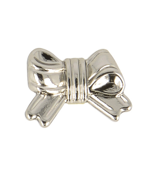 Bouton mini noeud 15mm argent