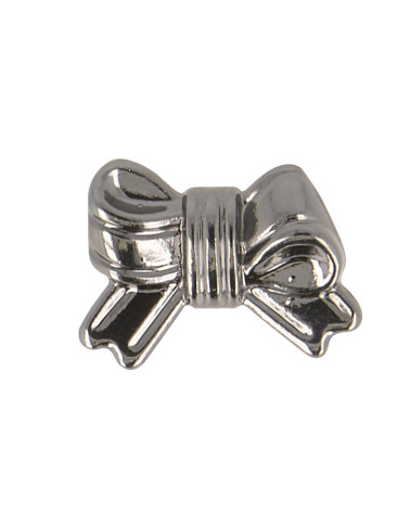 Mini bow button 15mm dark gray