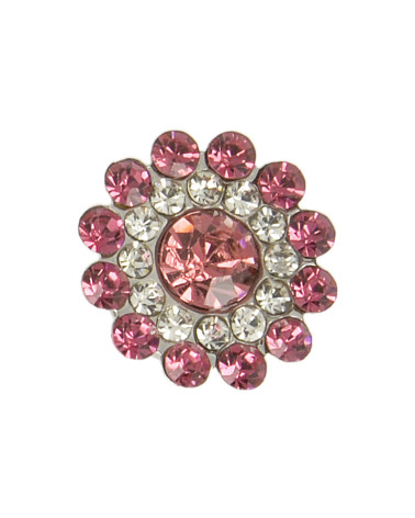 Knopf Strass 13mm rosa