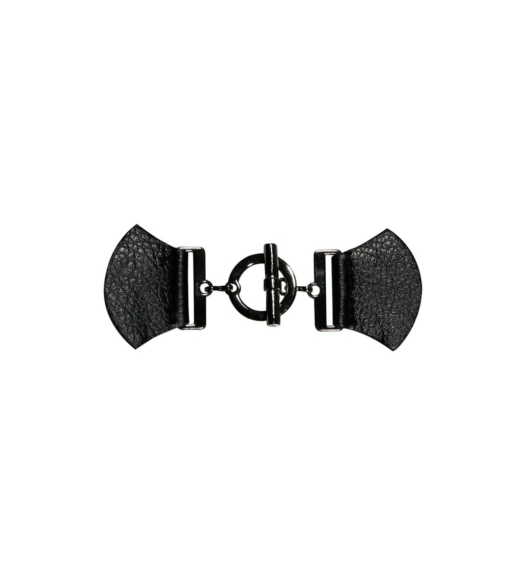 Brandebourg aspect cuir noir Brandebourg aspect cuir noir