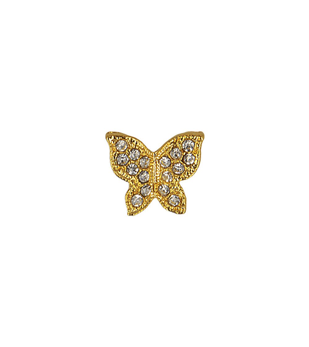 Bouton papillon strass 13mm