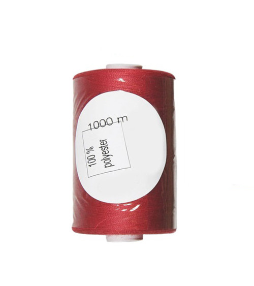 Bobina di filo di poliestere rosso da 1000 m