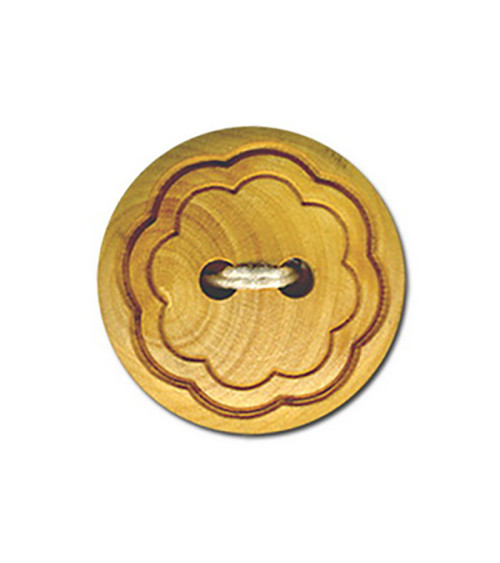 Wooden flower button