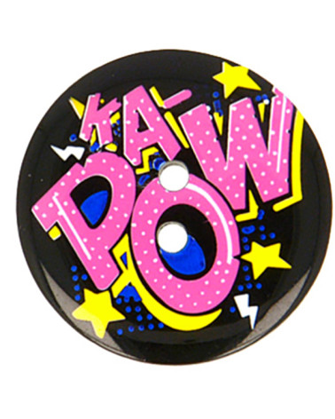 Lot de 6 boutons écusson 28mm POKAW