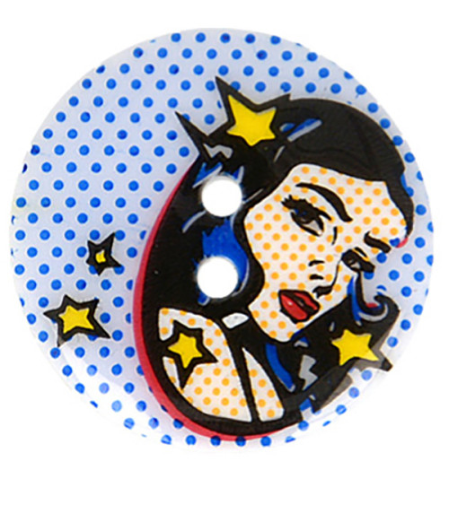 Set of 6 28mm HERO badge buttons