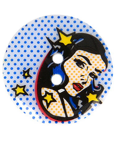 Juego de 6 botones de insignia HERO de 28 mm