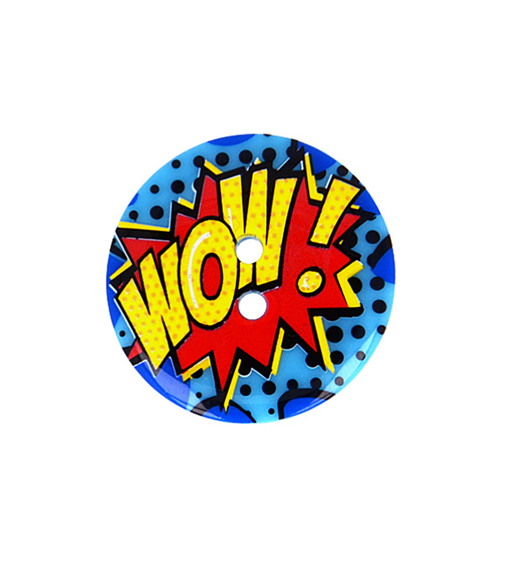 Set of 6 28mm WOW badge buttons