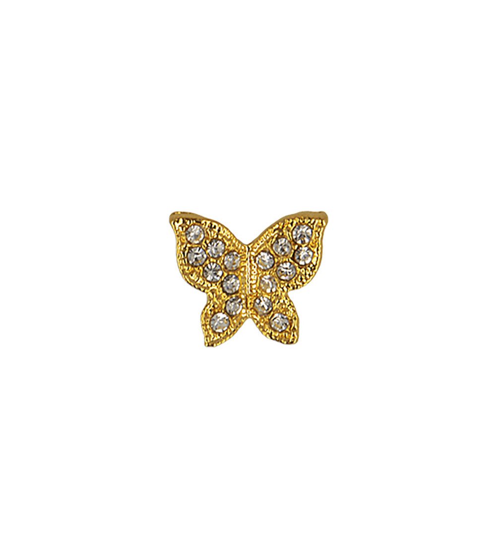 Set mit 6 Strass-Schmetterlingsknöpfen, 13 mm