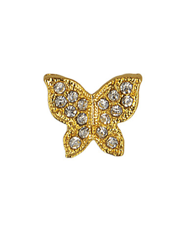 Set mit 6 Strass-Schmetterlingsknöpfen, 13 mm