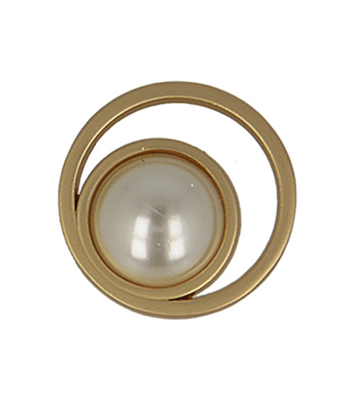 Set aus 6 altgoldfarbenen Perlenknöpfen