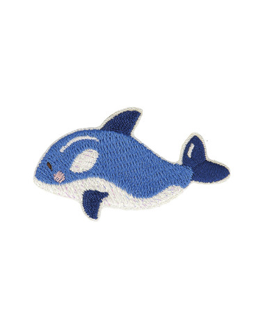 Set di 3 toppe termoadesive sotto il delfino dell'oceano 3x5 cm