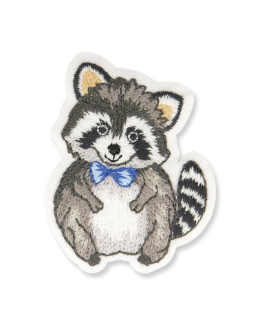 Set of 3 raccoon iron-on patches 5x6cm
